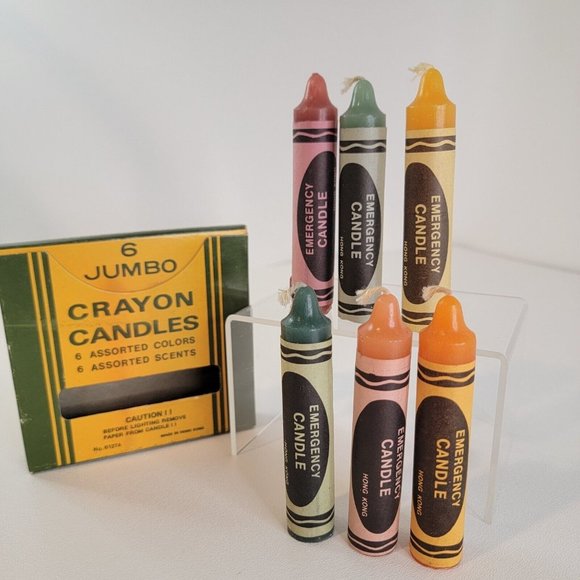 Unique Vintage Accents Vintage Emergency Crayon Candles 6 Jumbo